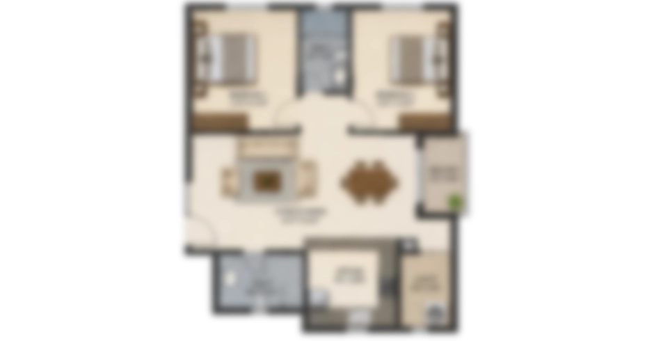 Aurum Thane 2 BHK Floor Plan