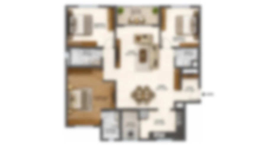 Aurum Thane 3 BHK Floor Plan